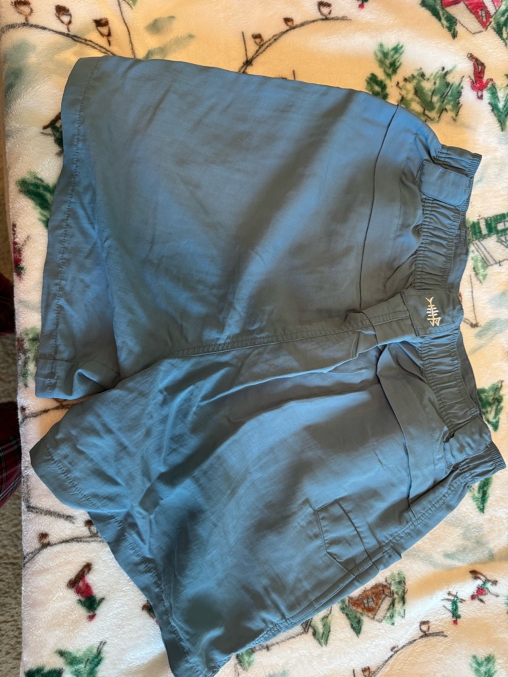 Kids Elastic-Waist Blue Shorts